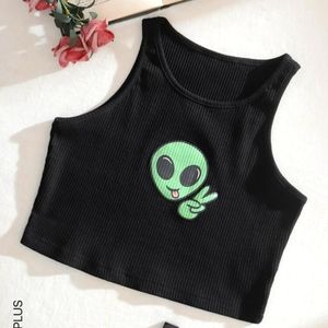 Alien print crop top